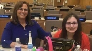 Chloe Rothschild pictured with her mom