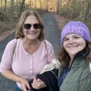 Johanne Mayer pictured with her mom