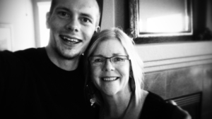 Russell Lehmann pictured with his mom